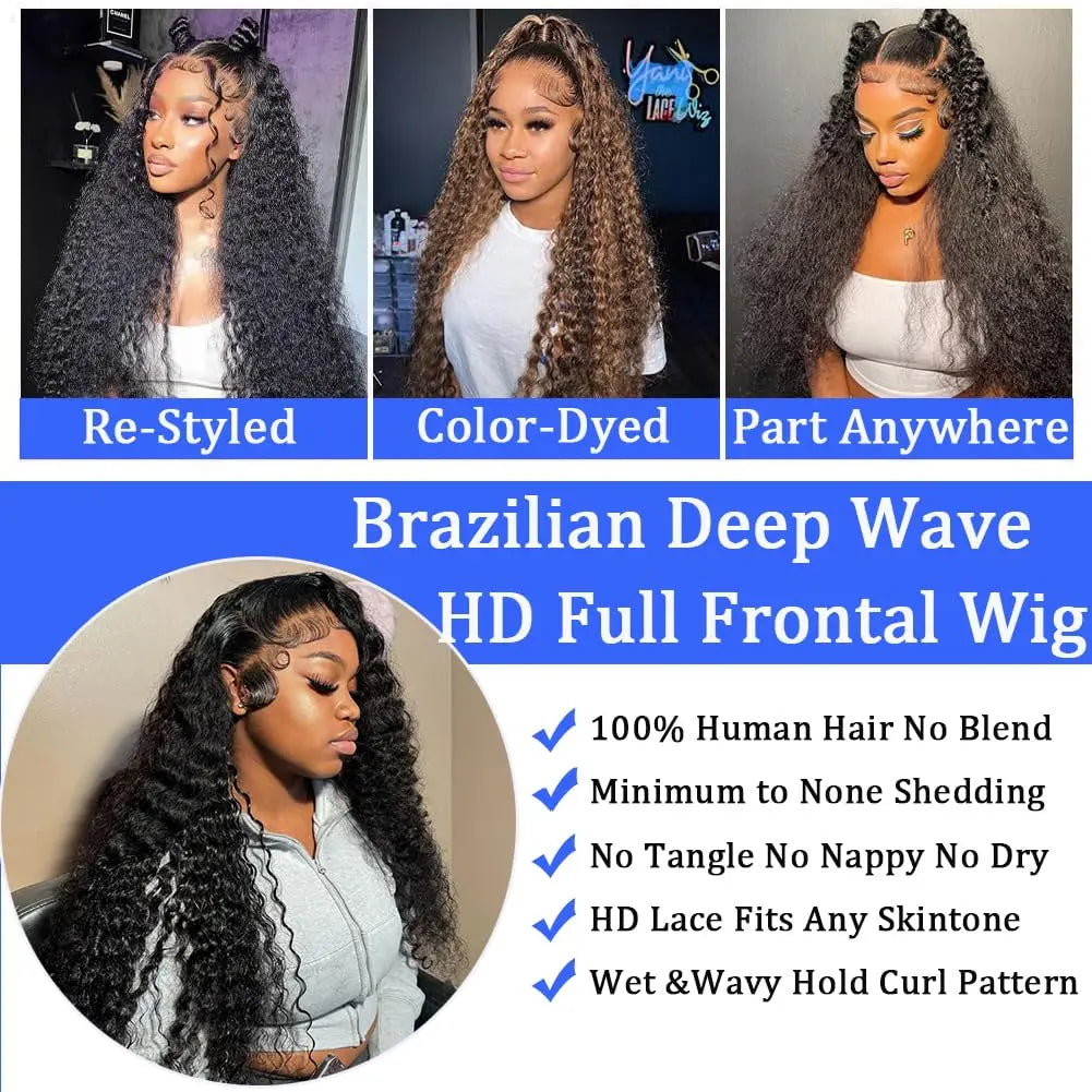 Deep Wave Lace Front Wig