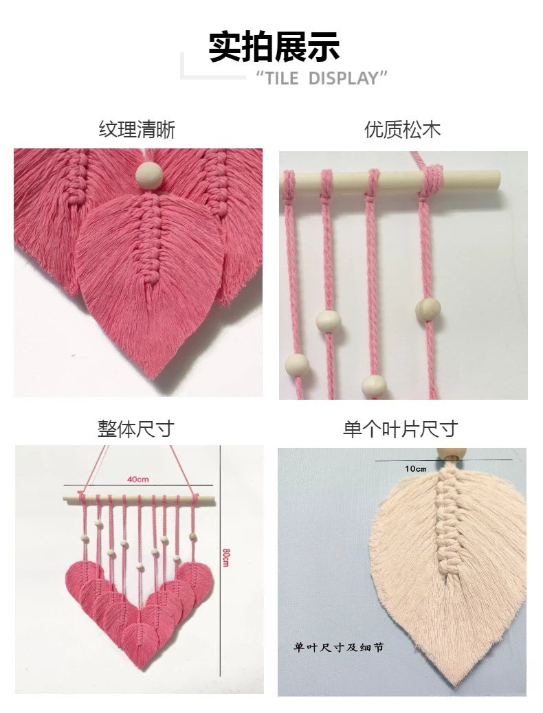 Décoration murale de maison de style bohème faite à la main, décoration suspendue pour pièce