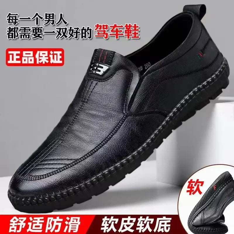 Formal Men Business Shoes Fashion Casual Shoes Men Luxury Brand Leather Loafers Breathable Slip on Male Boat Shoes Moccasins