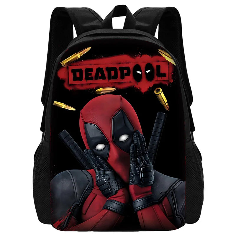 Deadpool Child School Backpack With Shoulder Bag Pencil Bags School Bags for Boys Girls Best Gift