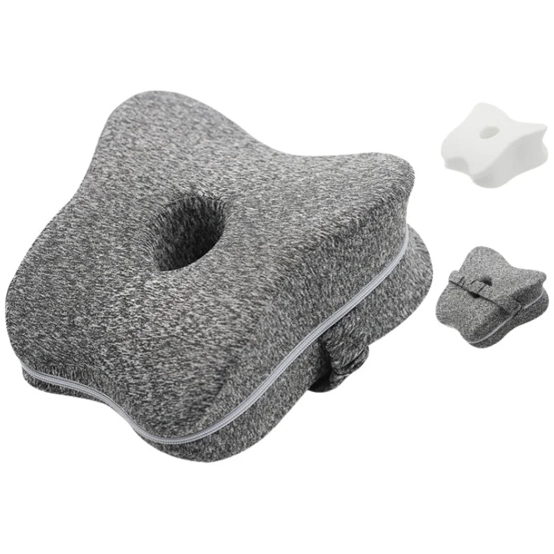 Almohada de espuma viscoelástica para piernas, almohada de cama para embarazadas, almohada de relajación para rodillas para ancianos, almohada para dormir de lado para aliviar el estrés