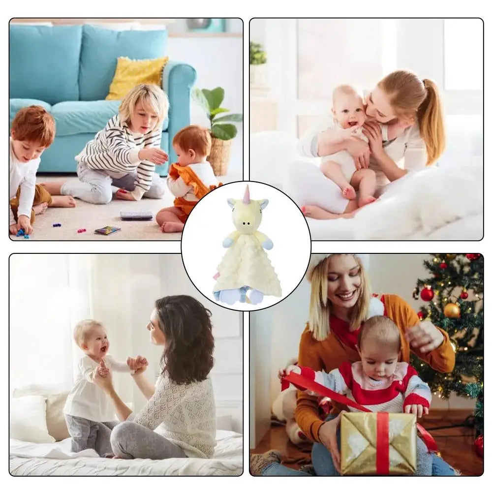 Manta de seguridad de peluche para niña, manta de peluche suave para niños, juguete de peluche unisex para niños y niñas
