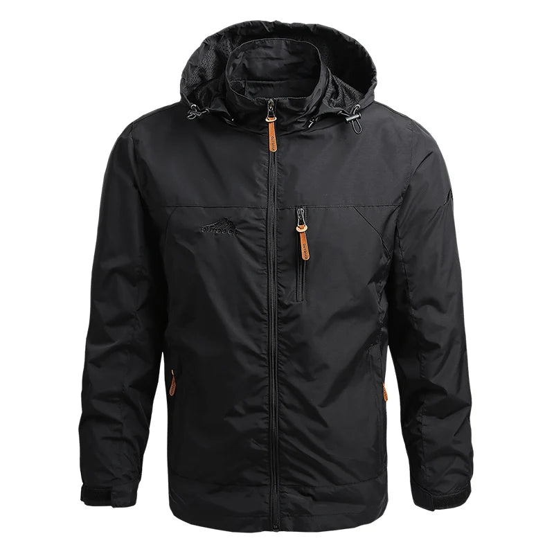 Chaqueta de invierno a la moda con capucha, chaqueta de camping y senderismo, chaqueta informal impermeable para hombre, cortavientos, ropa de abrigo para hombre