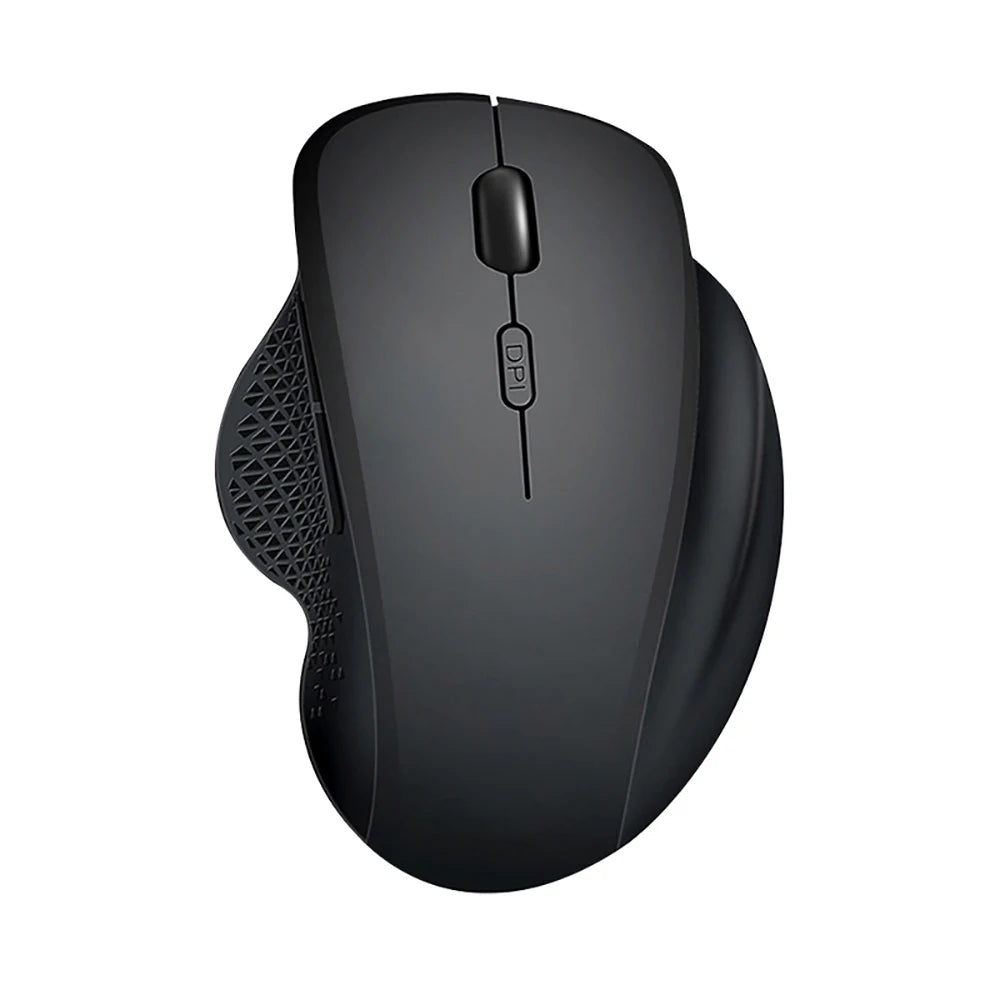 Ratón inalámbrico ergonómico para ordenador, ratón óptico para PC con receptor USB, 6 botones, ratones inalámbricos de 2,4 GHz, 1600 DPI para portátil