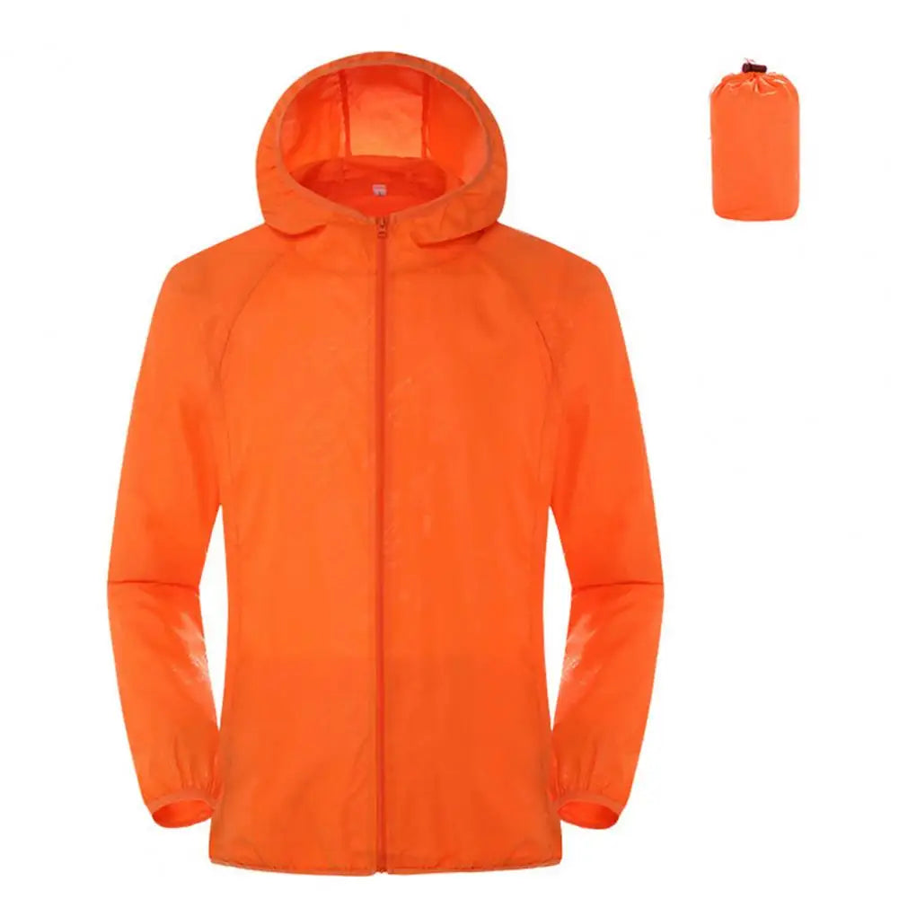 Chaqueta cortavientos ultraligera, portátil, plegable, con capucha, unisex, antirrayos UV, impermeable, para camping, de Sun Skin Coats