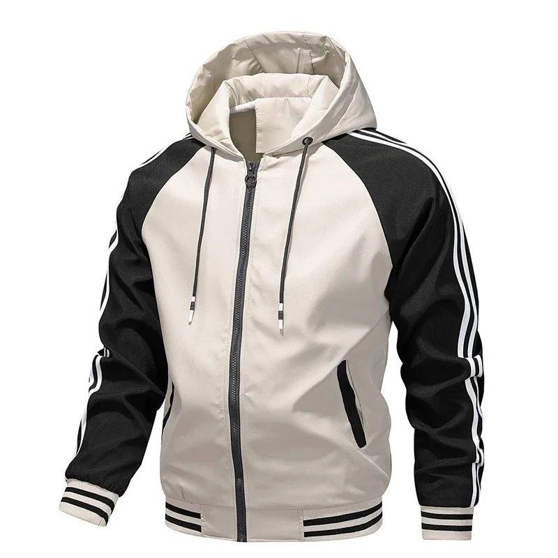 Chaqueta de hombre otoño primavera para moto cortavientos de alto rendimiento, ropa, chaqueta de moto para hombre, abrigos de moto, con rayas, a prueba de viento