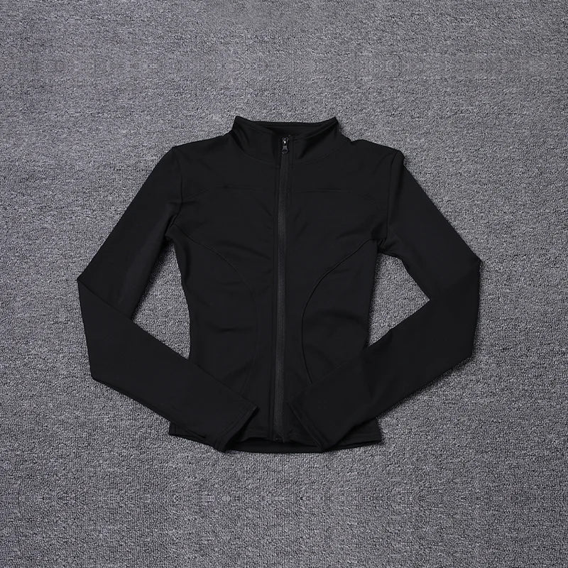Chaqueta deportiva para mujer, camisa de manga larga, abrigo para hacer ejercicio, ropa de gimnasio, ropa deportiva para yoga
