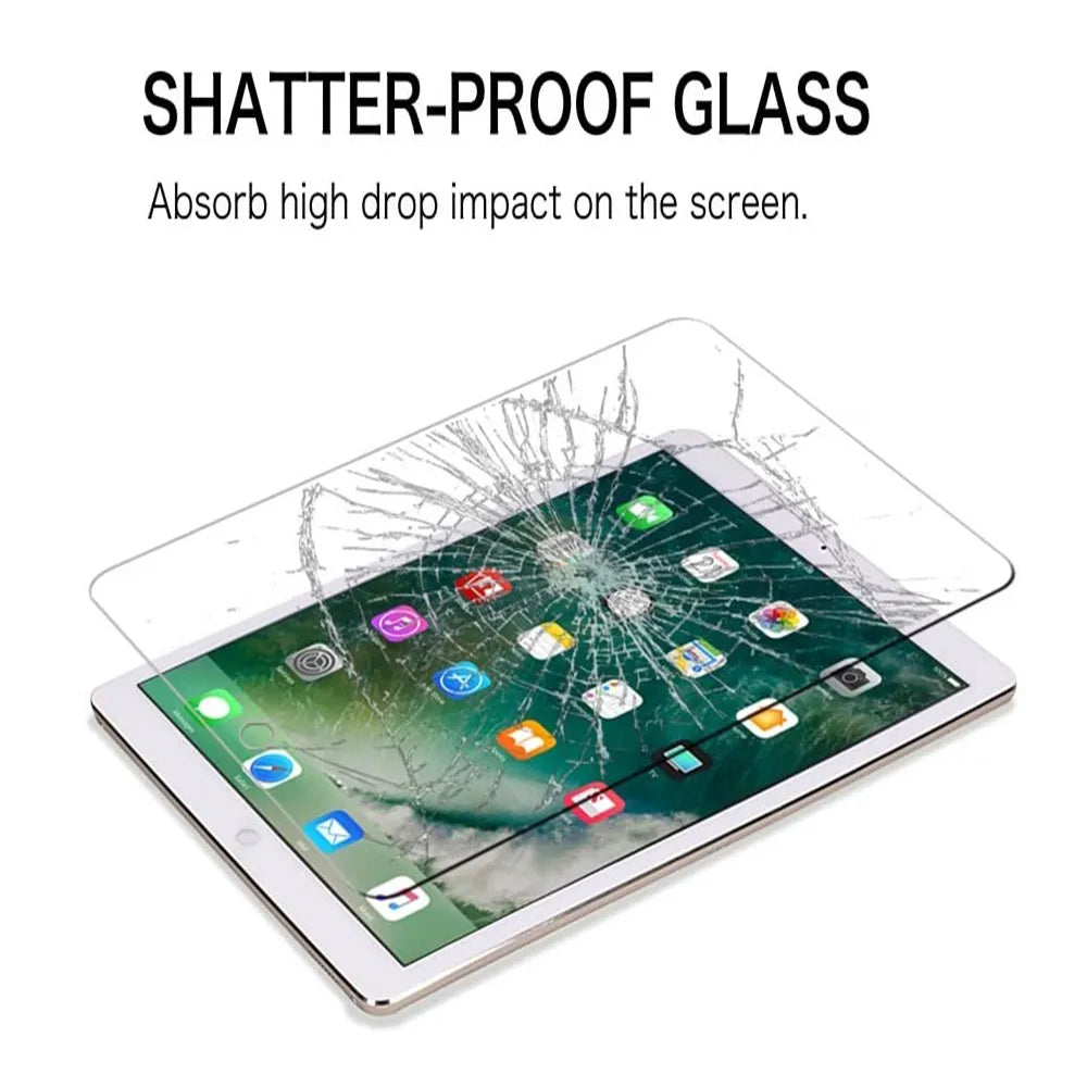 Lot de 2 films de protection d'écran en verre trempé transparent anti-rayures pour iPad 9,7" (2017/2018) (modèles 5e et 6e génération) (A1822, A1823, A1893, A1954)