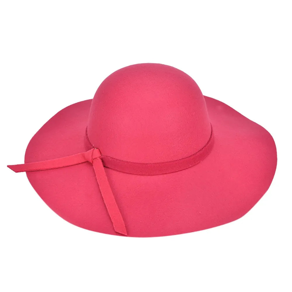 Damemote Ensfarget Bredbremmet Elegant Fedorahatt Til Fester Passer Til Klesbasis Og Allsidig Solskjerm Gorra