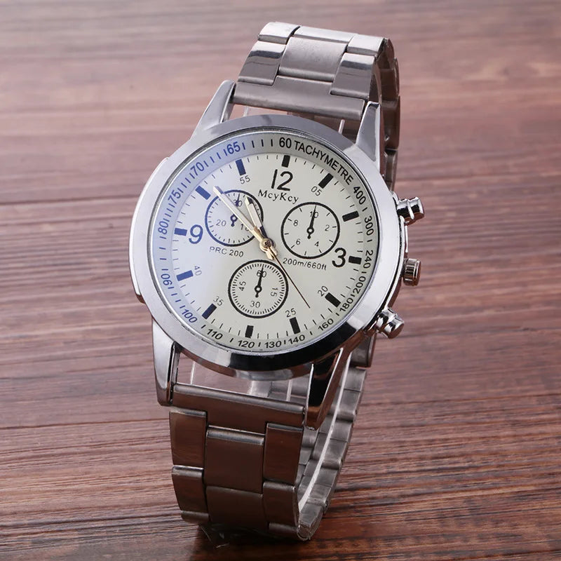 Nuevo reloj de hombre, banda de lujo, reloj redondo, moda, Blu-ray, reloj romano para hombre, relojes para hombre, שעון ספורט, часы мужские наручные