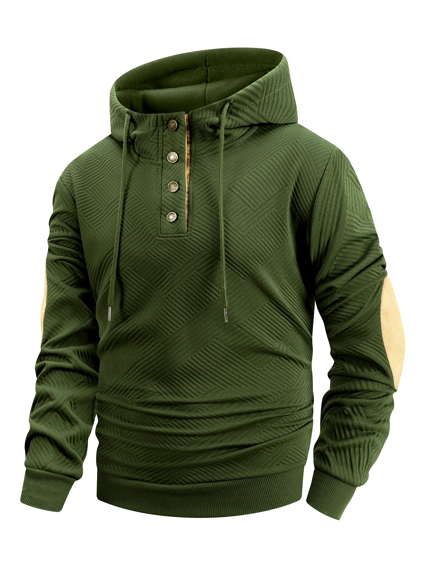 Sudadera con Capucha para Hombre, Cuello Alto, Manga Larga, Informal, de Punto, Otoño Invierno, Pulóver Casual Cómodo, Estilo Urbano