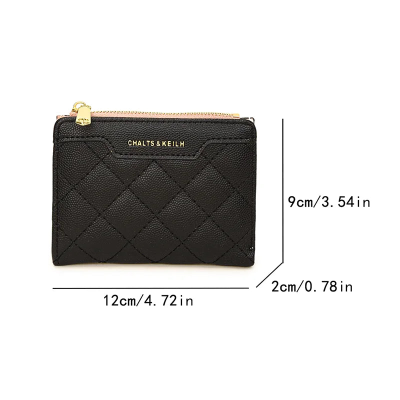 Carteras de diseño de lujo para mujer, tarjetero multifunción de piel sintética, cartera pequeña de mujer