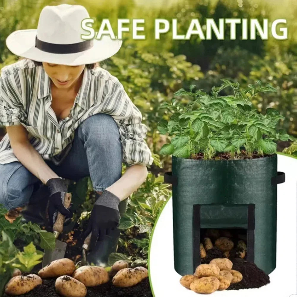 Potato Planting Bag – Breathable & Reusable Garden Grow Bag