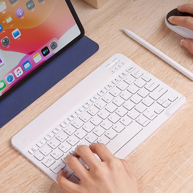 Trådløst tastatur Bluetooth-kompatibelt tastatur for Android IOS Windows Mini 78-tasters spilltastatur for PC iPad nettbretttastatur