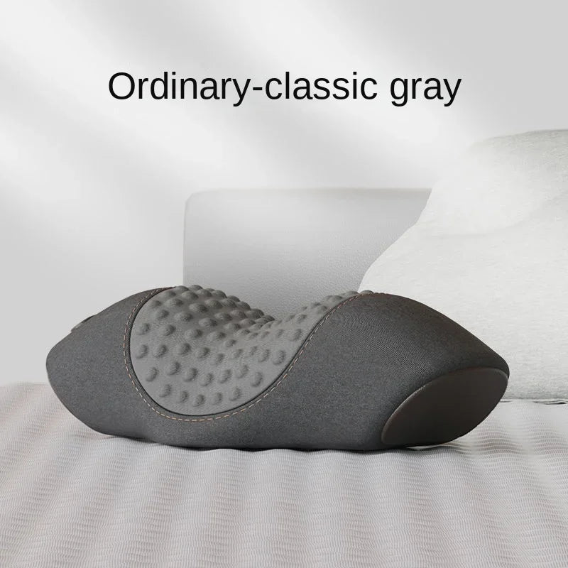 Almohada de masaje eléctrica con compresa caliente, vibración, masaje cervical, tracción de cuello, relajante para dormir, almohada de espuma viscoelástica, soporte para la columna.