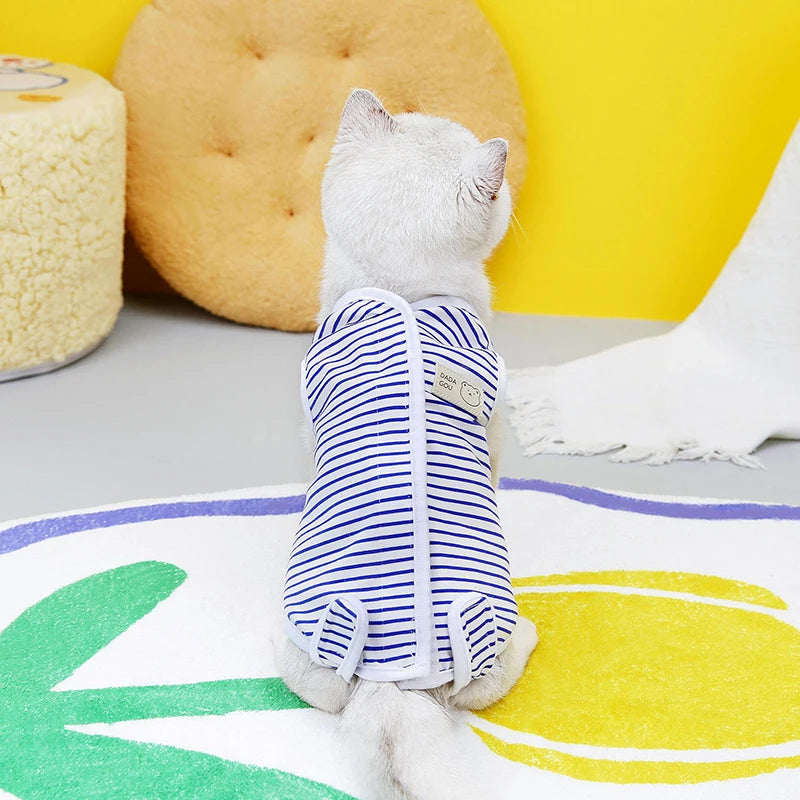 Combinaison de convalescence pour chaton, gilet anti-léchage pour animal de compagnie, vêtements de convalescence pour chirurgie, combinaison respirante pour soins pour animaux de compagnie, fournitures pour chiens