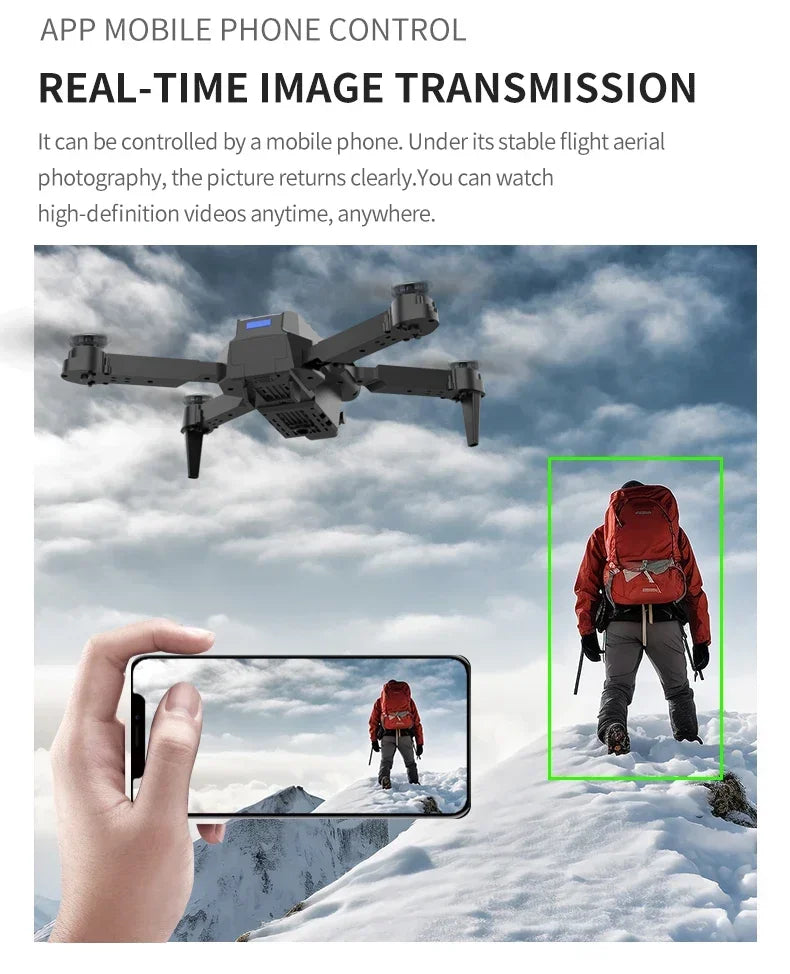 Dron RC 2024 E99Pro profesional 4K con cámara HD gran angular de 1080P, helicóptero plegable, WIFI FPV, función de mantenimiento de altura, juguete de regalo