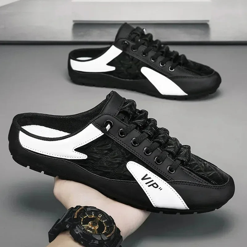 Pantuflas de Verano para Hombre Zapatos Casuales de Fondo Plano de Moda para Hombre Zapatos de Apoyo de Suela Blanda Zapatillas Deportivas para Hombre