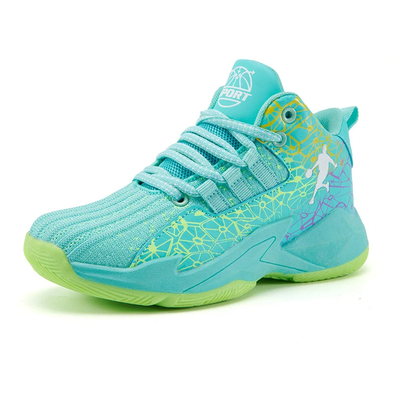 Zapatillas de baloncesto para niños – Antideslizantes, transpirables y diseñadas para el juego activo