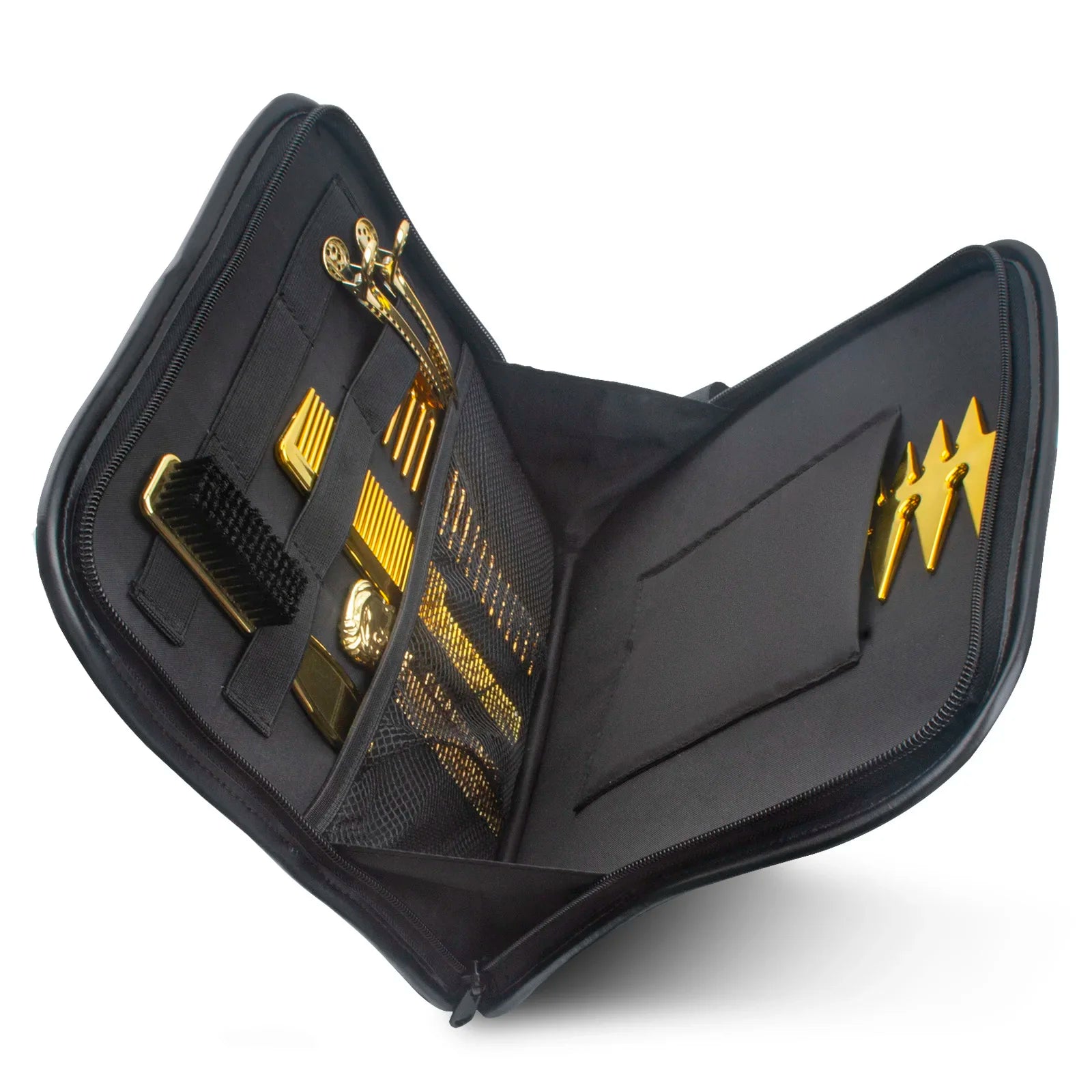 Professional Hair Cutting Scissors Tools Storage Holder Functional Leather Barber Chest Rigs Bag For Hairdresser Pet Groomer