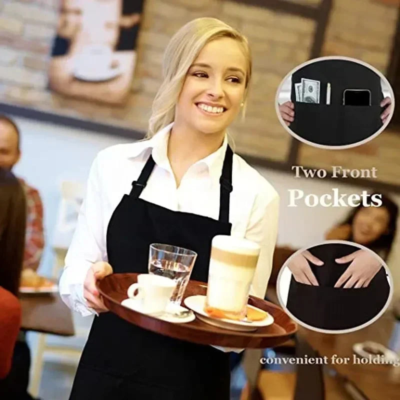 Tablier de cuisine réglable unisexe, couleur unie, pour la maison, le chef, le serveur, le barbecue, le coiffeur, tablier de poche pour adulte, fournitures de cuisine, outil