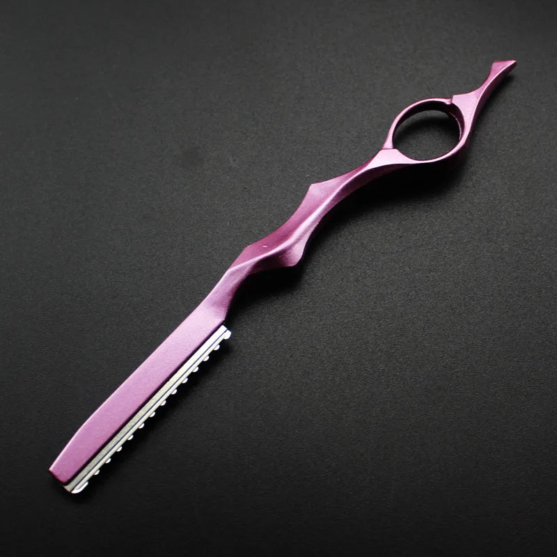 Navaja de adelgazamiento de cabello, cuchillo de corte de afeitar, adelgazador japonés de acero inoxidable, profesional, afilado, barbero, afeitadora de cabello, cuchillo de corte, herramienta de salón.
