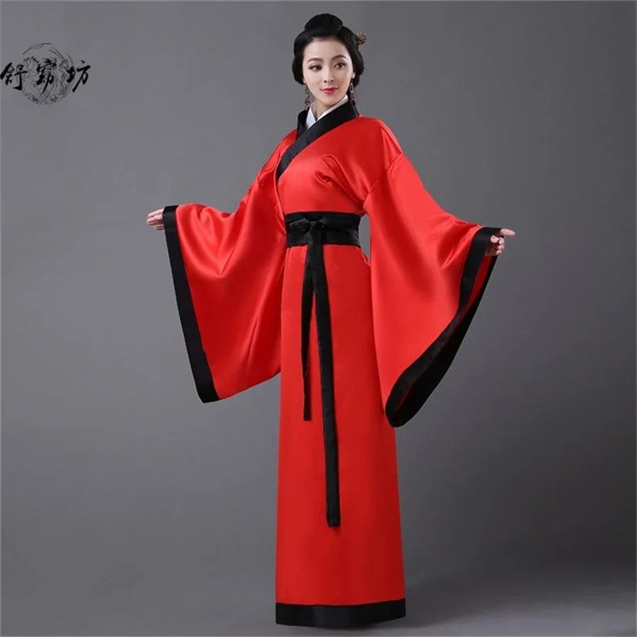 Vestido tradicional rojo Hanfu para mujer – Elegante, majestuoso y perfecto para ocasiones especiales