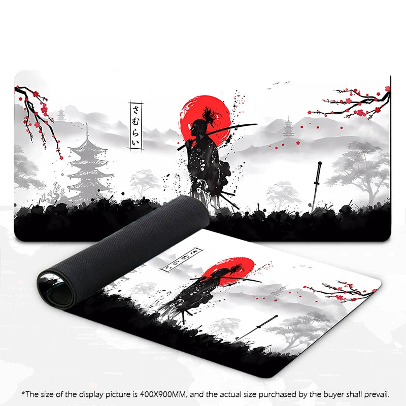 Tapis de souris Samurai Warrior, accessoires pour ordinateur de jeu, clavier, tapis de table, noir, tapis de souris, entreprise, ordinateur portable, accessoire de bureau pour PC