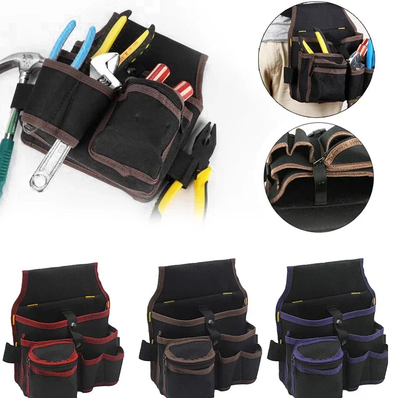 Bolso de almacenamiento de herramientas multifuncional, bolsa de cintura para electricista, kit de herramientas, taladro, bolsa de cintura, llave inglesa, destornillador, bolsas organizadoras de herramientas de ferretería