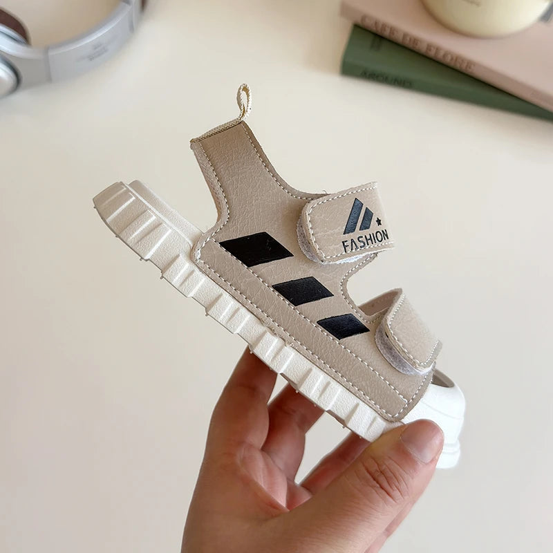 Sandalias para niños, zapatos de playa de verano para niños y niñas, sandalias para niños pequeños, sandalias de moda con punta cubierta, suaves y antinarices.