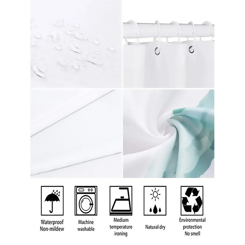 Dream view Cottage Bathing Curtain Bathroom Shower Curtain Waterproof With 12 Hooks Home Deco Free Ship