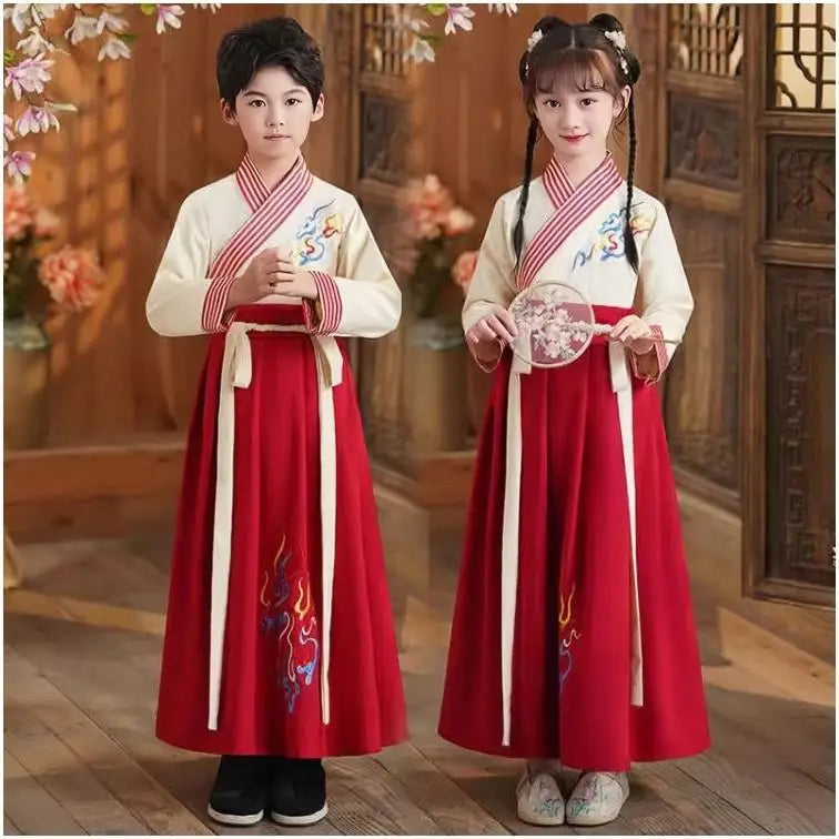 Traje tradicional Hanfu para niños