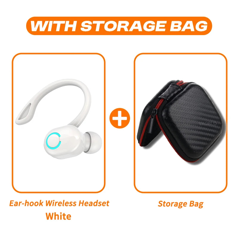 Auriculares inalámbricos Bluetooth graves HIFI con micrófono HD, tipo gancho para la oreja, auriculares con cancelación de ruido, resistentes al agua, para juegos y deportes