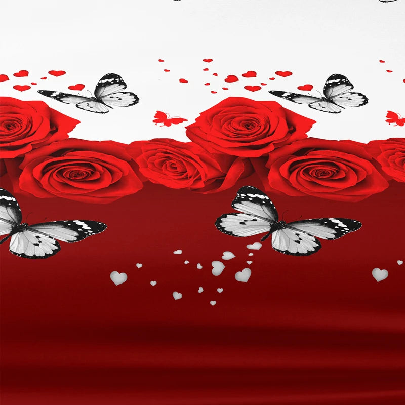 1 sengeteppe med blomster- og sommerfuglmønster og frostet mønster, sengeteppe til soverommet med trykk, sengetøy (unntatt putevar)