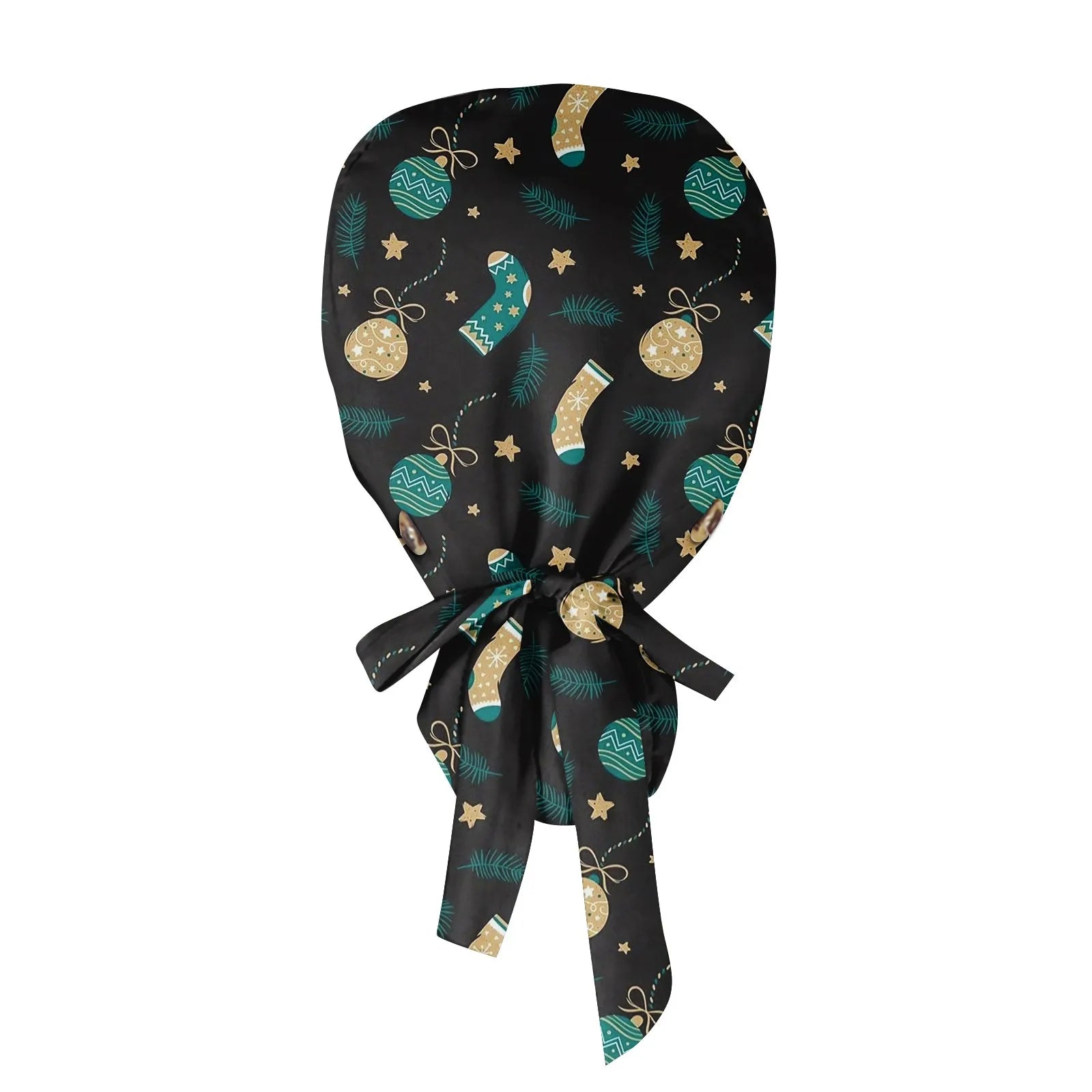 Gorro de Trabajo de Pelo Largo con Estampado Navideño a la Moda, Gorro de Trabajo Ajustable, Gorro de Enfermería para Salón de Belleza, Gorro Quirúrgico Femenino, Gorros de Enfermera