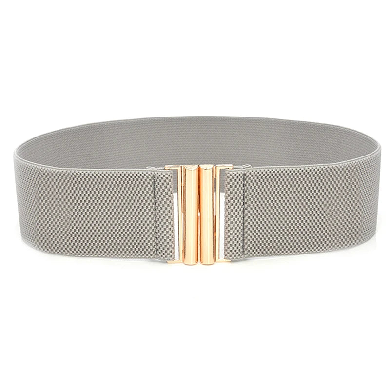 Ceinture en cuir PU métallisé pour femme