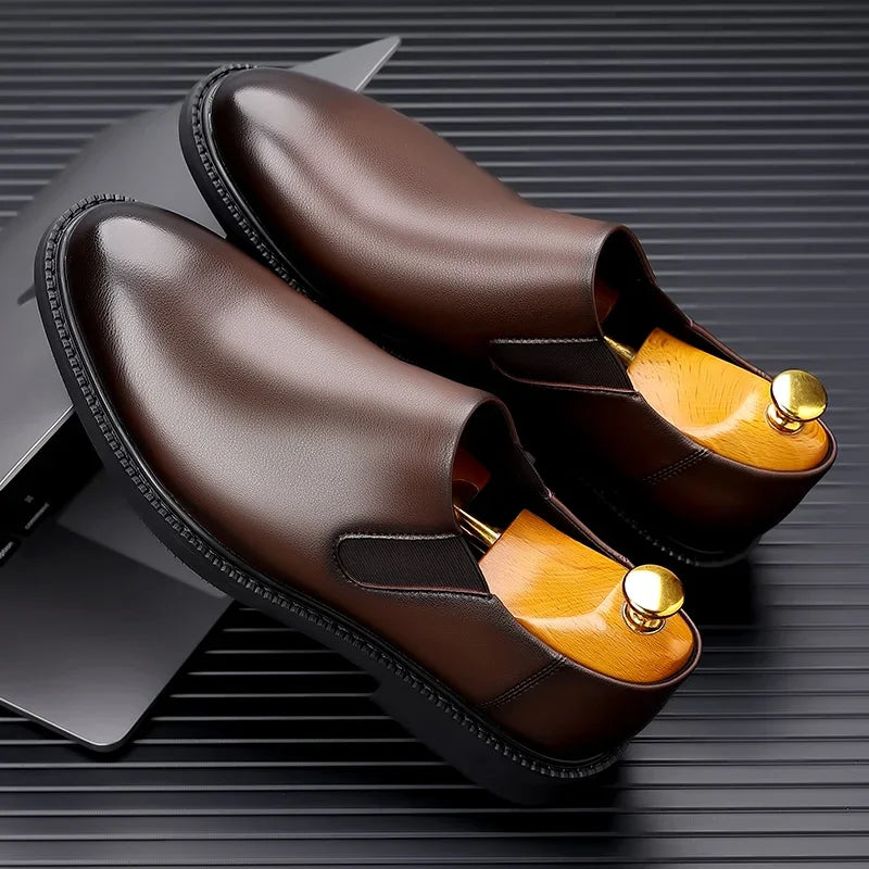 Zapatos formales italianos para hombre, zapatos de vestir de negocios de cuero para boda, zapatos Oxford para hombre, zapatos de oficina Scarpe Uomo Eleganti
