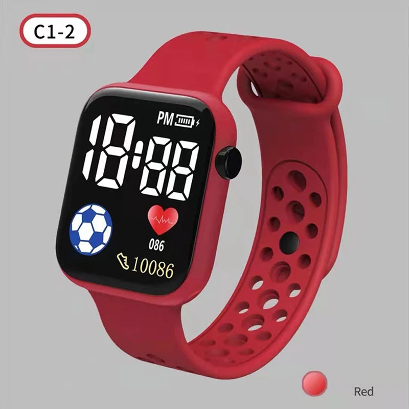 LED Digital Watch For Kids Boys Sports Waterproof Watches Girls Silicone Digital Watch Casual Childrens Electronic Reloj