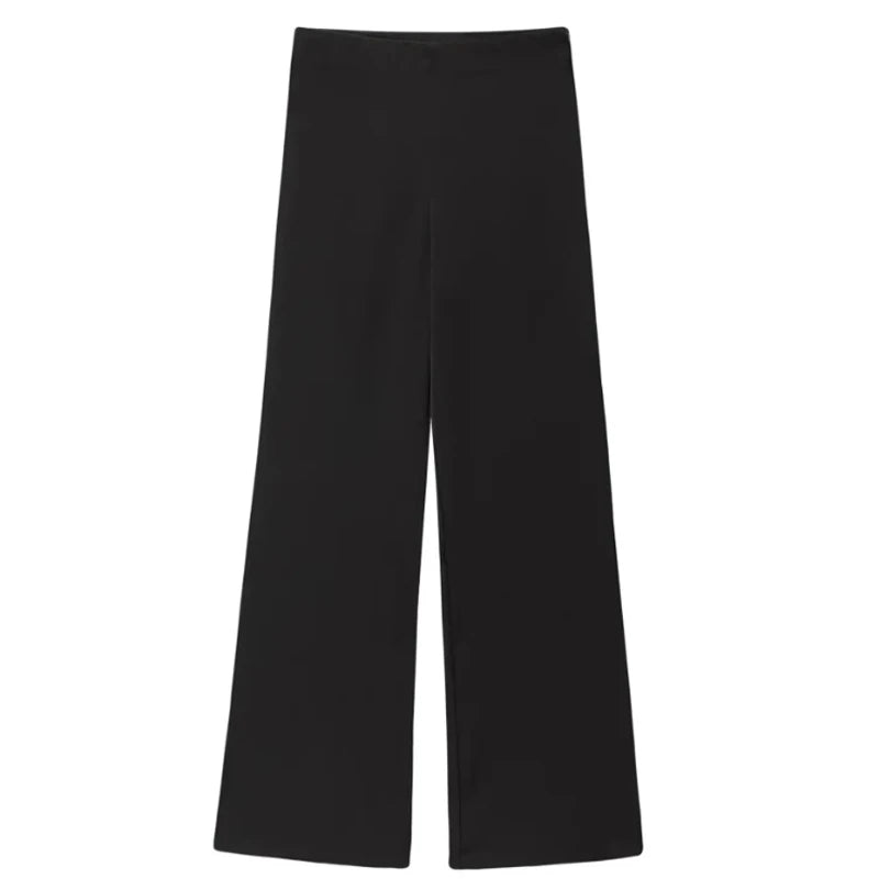 Conjunto de pantalón TRAF de 2 piezas para mujer, pantalones anchos, conjuntos lisos, tops y camisolas sin tirantes, conjunto de dos piezas para mujer, top corto y conjunto de pantalón 088