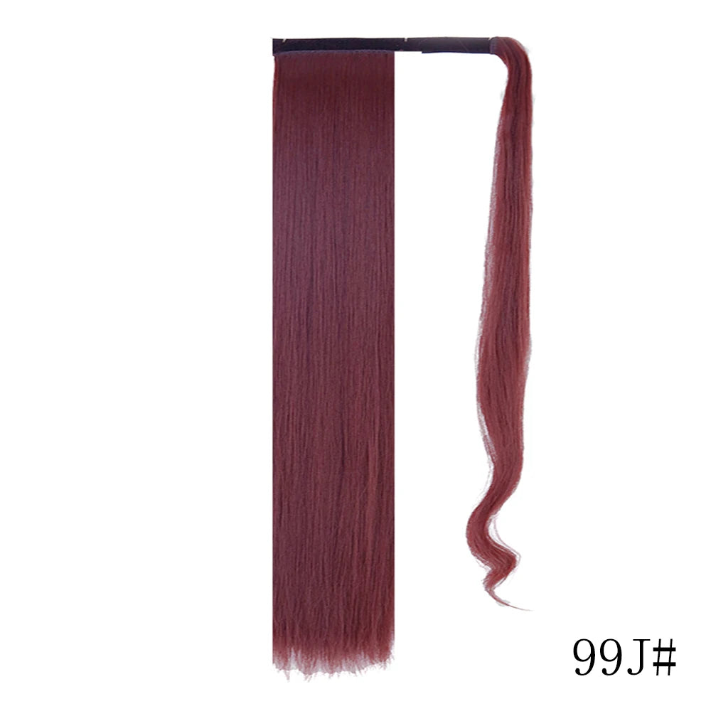 LISI GIRL Synthetic 22/34 Inches Wrap Ponytail Long Afro Curly Hair Extensions Hairpieces Pony Tail Fake Hair Heat Resistant