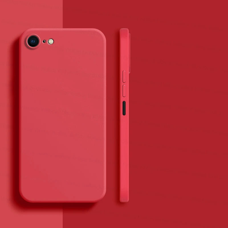 Para funda de iPhone 8 para iPhone SE 2022 2020 7 8, funda protectora de silicona líquida de TPU suave de lujo a prueba de golpes para iPhone 8