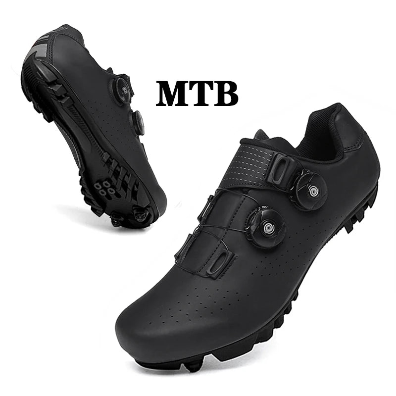 Zapatillas de Ciclismo MTB de Hombre, Botas de Ciclismo de Carretera Deportivas, Zapatillas de Velocidad Planas para Competición, Zapatillas de Montaña para Senderismo, Calzado de Bicicleta, Zapatillas de Ciclismo con Pedal SPD