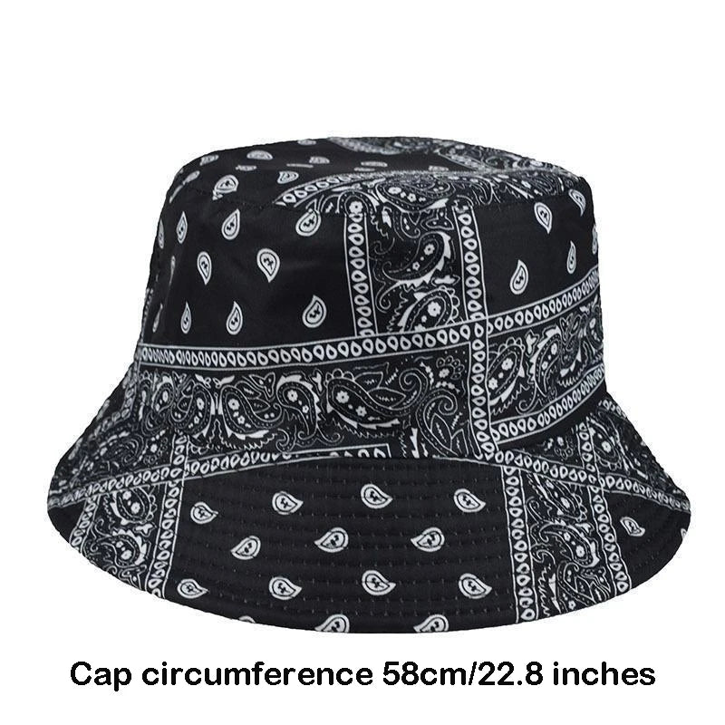 2025 Moda Hombre Sombrero Pescador Verano Nuevo Diseño Cachemira Gorro de Pescador Reversible Sombrero Cuenca para Mujer