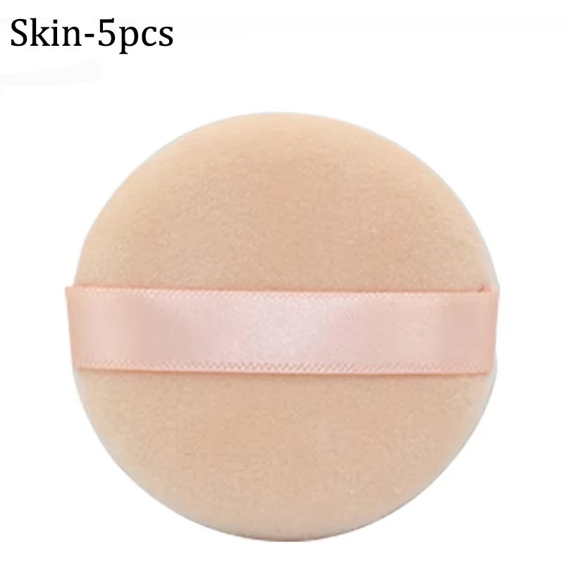 Esponja de Maquillaje de Terciopelo Suave 5/10Pcs Borla Cosmética para Polvo Suelto Esponja de Maquillaje Facial de Doble Cara Corrector Herramientas de Maquillaje Húmedo y Seco