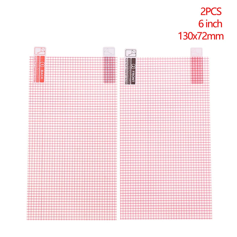 Lot de 2 films de protection d'écran universels pour smartphone, tablette, GPS, 5/6/7/8/9/10 pouces, anti-poussière et anti-rayures