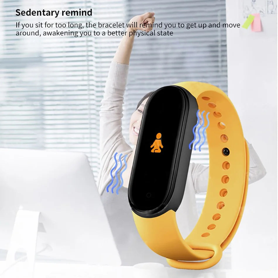 M6 Smartwatch Hombre Mujer Pulsera Inteligente de Fitness Banda Deportiva Monitor de Frecuencia Cardíaca y Presión Arterial Relojes Impermeables Multifunción