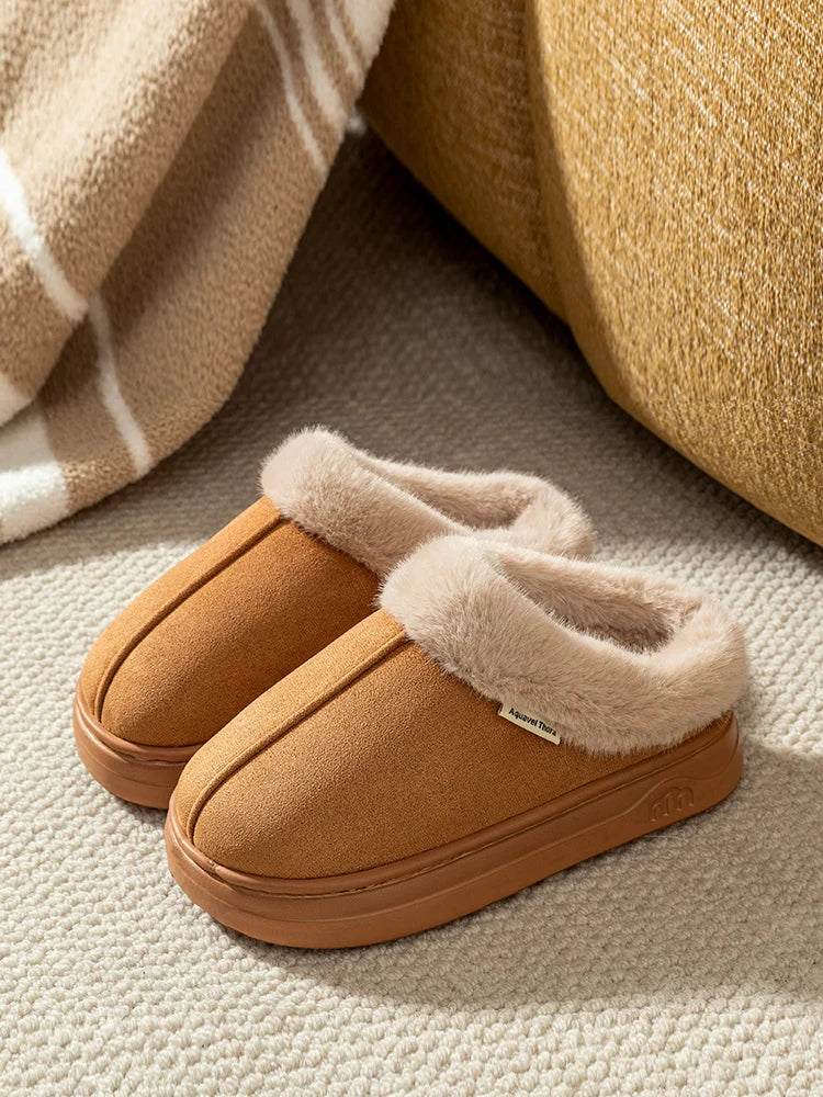 Children's Winter Slippers Indoor Outdoor Anti-slip Thick Sole Warm Comfortable Parent-child Shoes Leisure Snow Boots