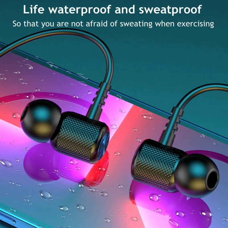 Auriculares Bluetooth Inalámbricos Magnéticos HIFI Deportivos de Diadema Colgante TWS Auriculares Inalámbricos Bluetooth con Micrófono