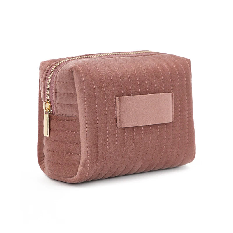 Bolsa de maquillaje de viaje, bolsa de cosméticos acolchada, bolsas de maquillaje acolchadas para mujer, estuche organizador de maquillaje, neceser de viaje con apertura ancha
