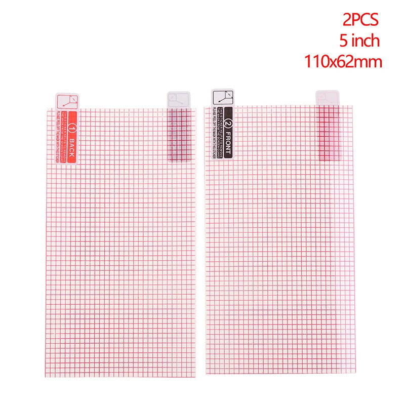 Lot de 2 films de protection d'écran universels pour smartphone, tablette, GPS, 5/6/7/8/9/10 pouces, anti-poussière et anti-rayures